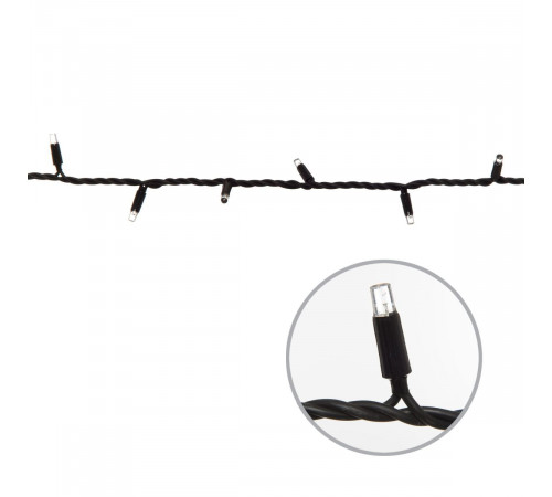 Гирлянда без вилки с эффектом мерцания соединяемая Uniel ULD-F90PRO S10M-100/TBK WH UL-00013213