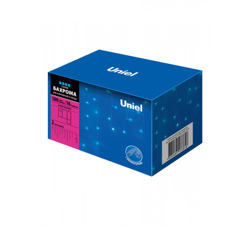 Уличная светодиодная гирлянда (UL-00007207) Uniel бахрома 220V синий ULD-B2007-100/TTK Blue IP44 Уличная светодиодная гирлянда (UL-00007207) Uniel бахрома 220V синий ULD-B2007-100/TTK Blue IP44