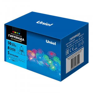 Светодиодная гирлянда Uniel Шишки (UL-00007193) разноцветный ULD-S0500-050/DTA Multi IP20 Pine Cones