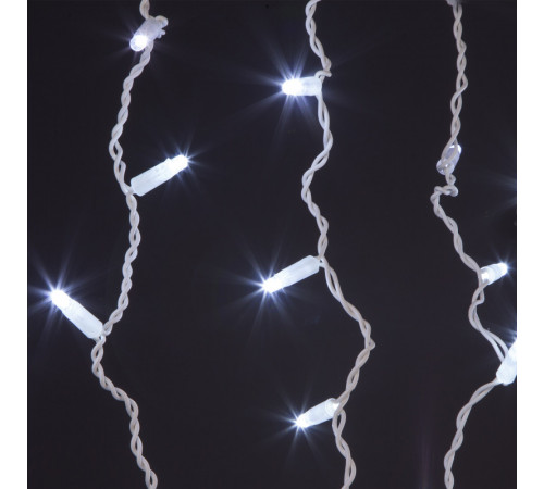 Светодиодная бахрома Eurosvet 100-101 белый с эффектом мерцания 3*0,6м IP65