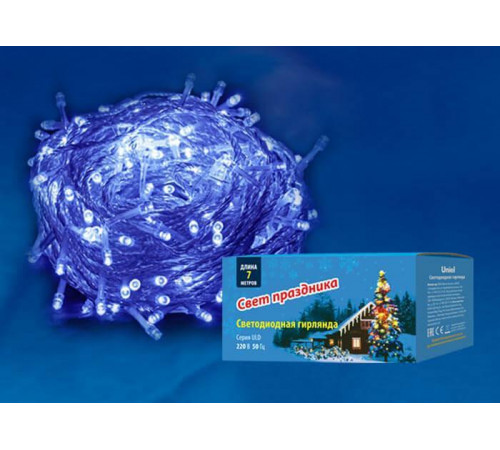 Светодиодная гирлянда (UL-00005254) Uniel 220V синий ULD-S0700-060/DTA Blue IP20