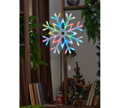 Подвесной светодиодный светильник «Снежинка» Uniel (UL-00007250) ULD-H4040-048/DTA RGB IP20 Snowflake Подвесной светодиодный светильник «Снежинка» Uniel (UL-00007250) ULD-H4040-048/DTA RGB IP20 Snowflake