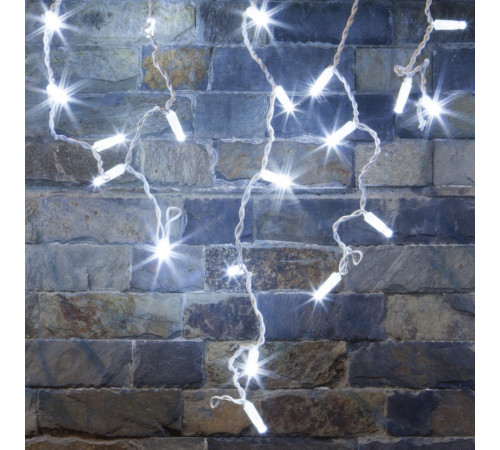 Светодиодная бахрома Eurosvet 100-101 белый с эффектом мерцания 3*0,6м IP65