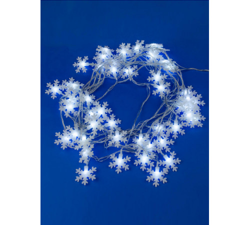 Светодиодная гирлянда (UL-00007196) Uniel Снежинки-2 220V белый ULD-S0500-050/DTA White IP20 Snowflakes-2