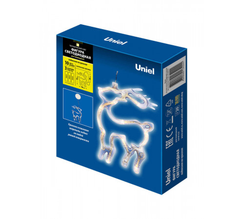 Подвесной светодиодный светильник «Олень» Uniel (UL-00007252) ULD-H1419-010/STA/3AAA Warm White IP20 Deer