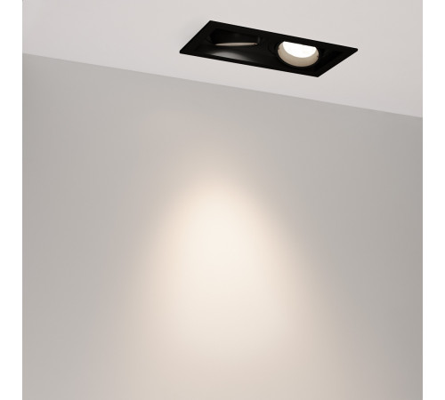 Встраиваемый карданный светильник Arlight MS-VORTEX-BUILT-S210x117-2x20W Day4000 (BK-BK, 40 deg, 230V) (IP20 Металл) 058441