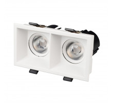 Карданный светильник Arlight MS-FLOW-BUILT-S157x85-2x12W Warm3000 (WH, 38 deg, 230V) (IP20 Металл) 053778