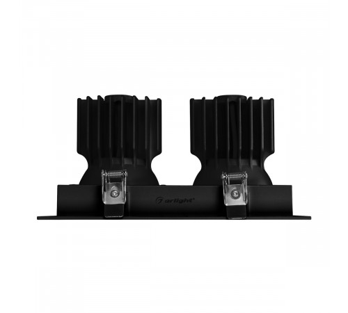 Встраиваемый карданный светильник Arlight MS-VORTEX-BUILT-S210x117-2x20W Day4000 (BK-BK, 40 deg, 230V) (IP20 Металл) 058441