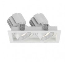 Встраиваемый карданный светильник Arlight MS-VORTEX-BUILT-S210x117-2x20W Warm3000 (WH-WH, 20 deg, 230V) (IP20 Металл) 057762