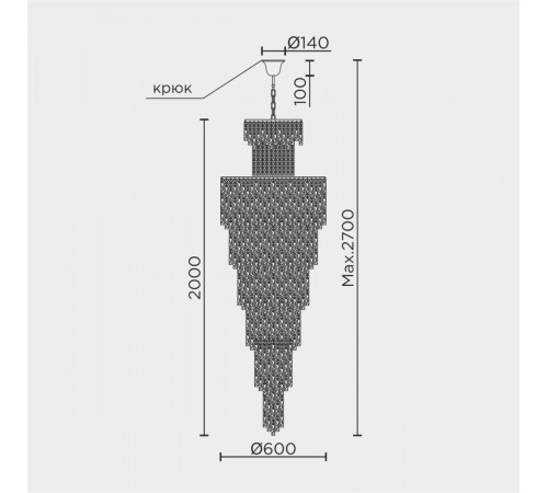 Каскадная люстра Modelux ML.977.47 CR
