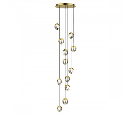Каскадная люстра Delight Collection MD24001033-12A gold/clear Каскадная люстра Delight Collection MD24001033-12A gold/clear