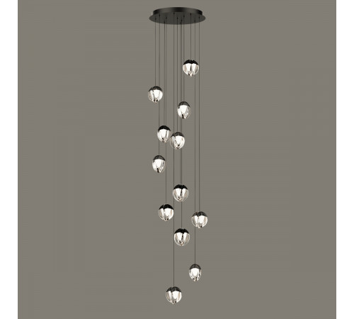 Каскадная люстра Delight Collection MD24001033-12A black/clear Каскадная люстра Delight Collection MD24001033-12A black/clear