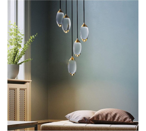 Каскадная люстра DeLight Collection Celestial MT8848-5H brass Каскадная люстра DeLight Collection Celestial MT8848-5H brass