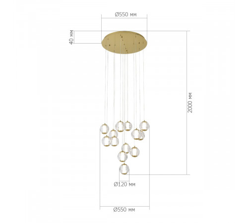 Каскадная люстра ST Luce Helmi SL6520.303.13 Каскадная люстра ST Luce Helmi SL6520.303.13