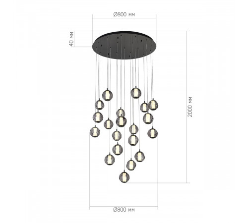 Каскадная люстра ST Luce Helmi SL6520.403.20 Каскадная люстра ST Luce Helmi SL6520.403.20
