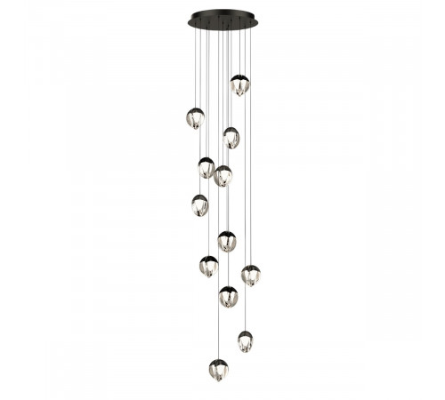 Каскадная люстра Delight Collection MD24001033-12A black/clear Каскадная люстра Delight Collection MD24001033-12A black/clear