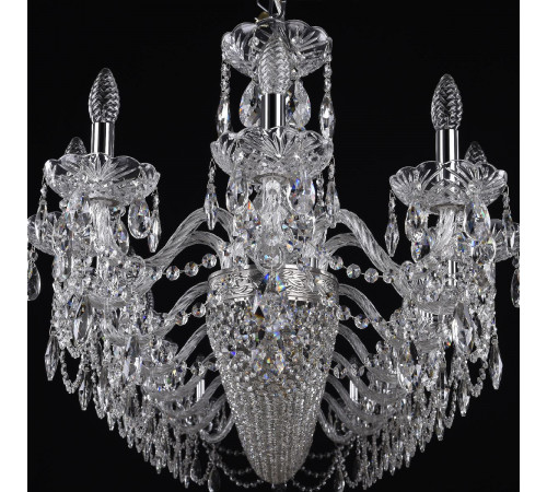 Подвесная люстра Bohemia Ivele Crystal 1453/18/195/1500 Ni Подвесная люстра Bohemia Ivele Crystal 1453/18/195/1500 Ni