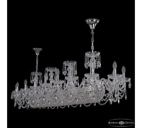 Подвесная люстра Bohemia Ivele Crystal 1453/18/195/1500 Ni Подвесная люстра Bohemia Ivele Crystal 1453/18/195/1500 Ni