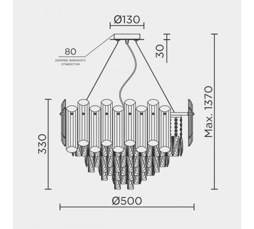 Подвесная люстра Modelux ML.7088.500 GD