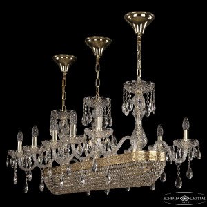 Подвесная люстра Bohemia Ivele Crystal 1452/10/195/1000 G
