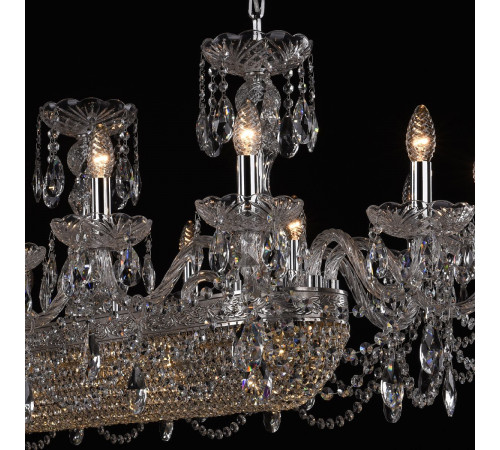 Подвесная люстра Bohemia Ivele Crystal 1453/18/195/1500 Ni Подвесная люстра Bohemia Ivele Crystal 1453/18/195/1500 Ni