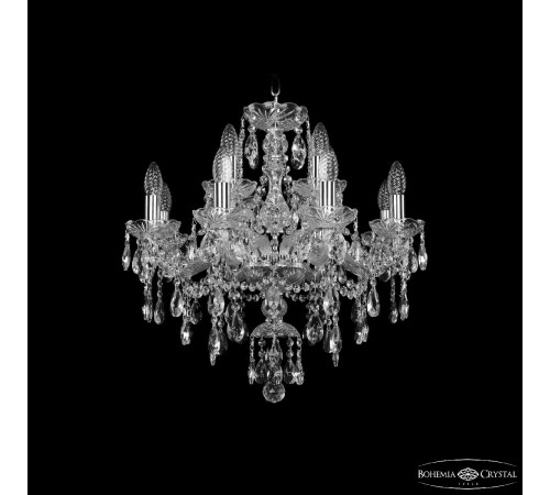Подвесная люстра Bohemia Ivele Crystal 1415/8+4/200 Ni Подвесная люстра Bohemia Ivele Crystal 1415/8+4/200 Ni