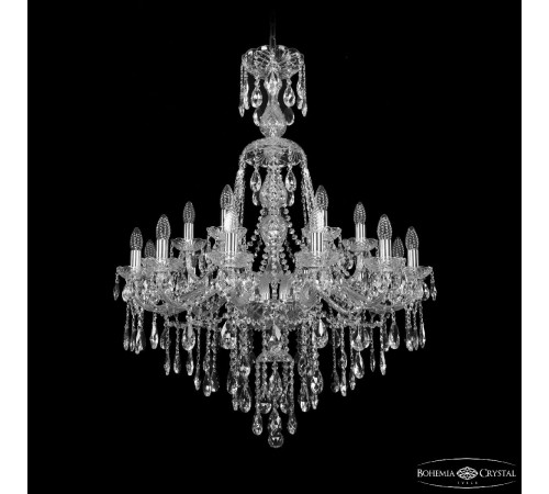 Подвесная люстра Bohemia Ivele Crystal 1415/12+6/300/XL-108 Ni Подвесная люстра Bohemia Ivele Crystal 1415/12+6/300/XL-108 Ni