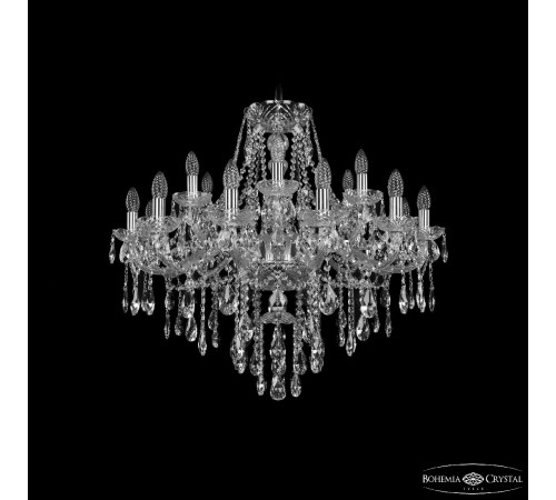 Подвесная люстра Bohemia Ivele Crystal 1415/12+6/300 Ni Подвесная люстра Bohemia Ivele Crystal 1415/12+6/300 Ni
