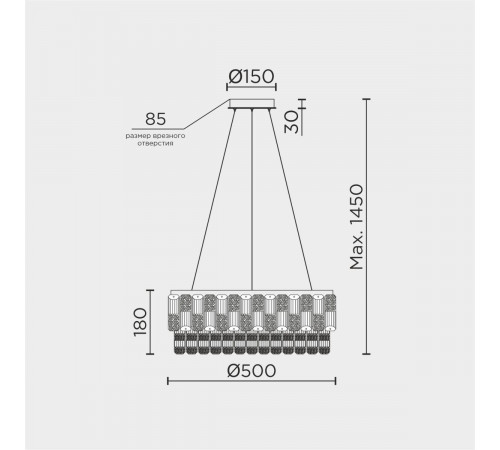 Подвесная люстра Modelux ML.7039.500 GD
