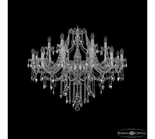 Подвесная люстра Bohemia Ivele Crystal 1415/12+6/360 Ni Подвесная люстра Bohemia Ivele Crystal 1415/12+6/360 Ni