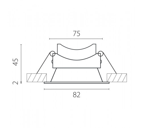 Рамка термостойкая (светильник) PVC д/крепления LED источника света в подвесном потолке Lightstar Piano 012907
