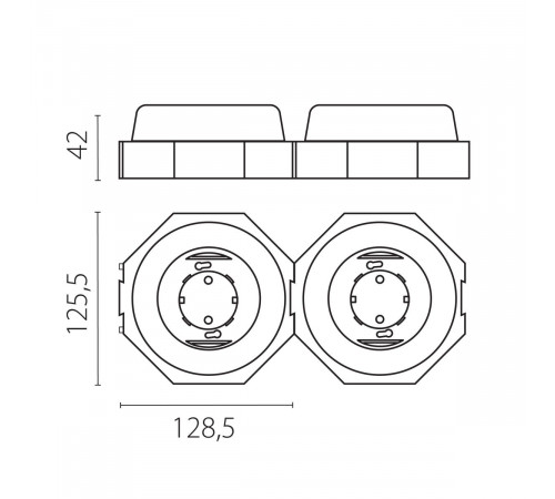 Рамка (светильник) скрытого монтажа светильников GX53 в натяжной потолок Lightstar Tensio 212000