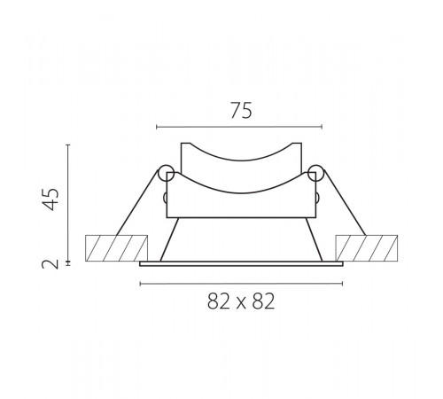 Рамка термостойкая (светильник) PVC д/крепления LED источника света в подвесном потолке Lightstar Piano 012926