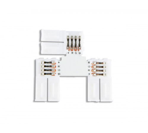 Соединитель T для светодиодной ленты 5050 12/24V (4 конт.) GS7001 (5шт) Ambrella Light Illumination GS7001 Соединитель T для светодиодной ленты 5050 12/24V (4 конт.) GS7001 (5шт) Ambrella Light Illumination GS7001