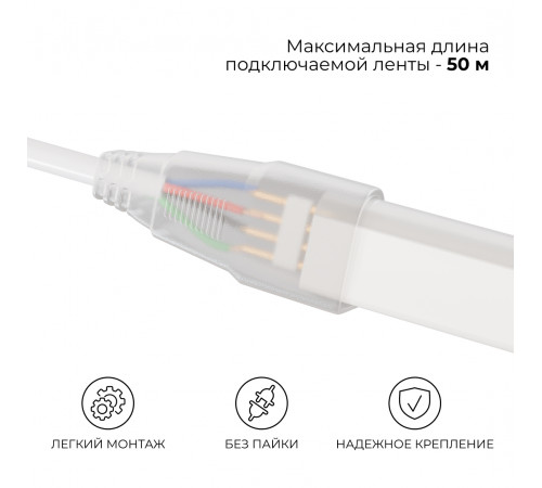 Контроллер RGB 220В 500Вт однокнопочный для светодиодного неона Apeyron 17-49 smd 5050 04-190