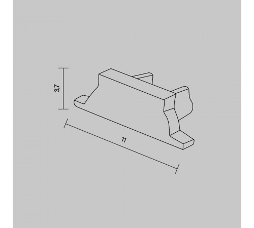 Комплект заглушек Maytoni Led Strip (для профиля ALM-1103-S-2M) 2 шт. ALM-1103-S-EC 642092