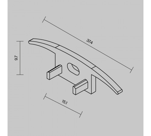 Комплект заглушек (для профиля ALM-3710-B-2M) 2 шт Maytoni Led Strip  642086