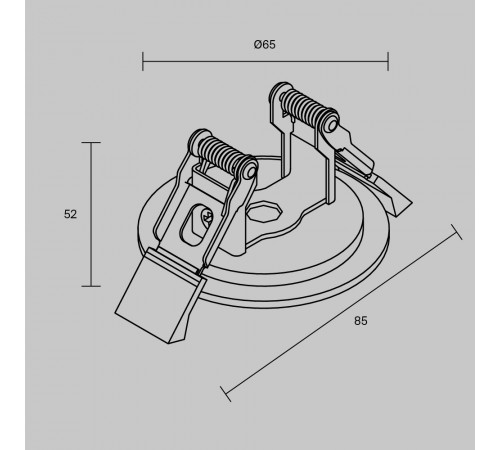 Встраиваемая потолочная чаша для вертикального шинопровода Maytoni TRA234RCB-B