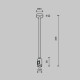 Крепление потолочное одинарное Maytoni Flarity TRA158C-S1-PT