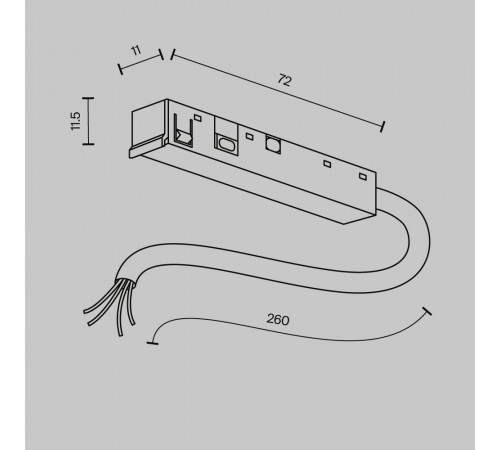 Ввод питания Exility X Maytoni TRA239B-42B