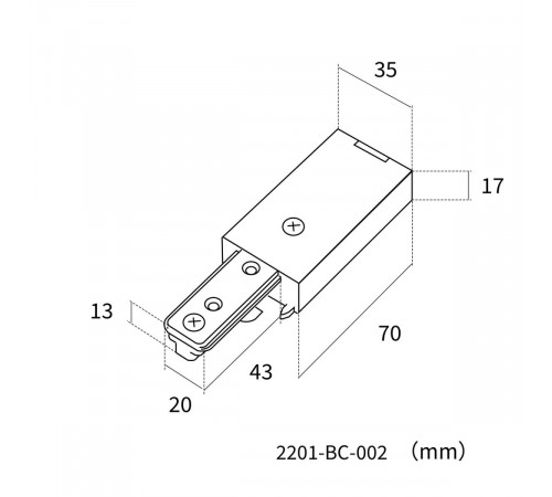 Коннектор для однофазного шинопровода Favourite Practica 2201-BC-002