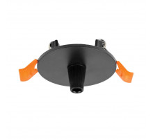 Чаша потолочная встраиваемая 60 д/подвода питания 510117 на 48В  черная Lightstar Due Hermes 510007