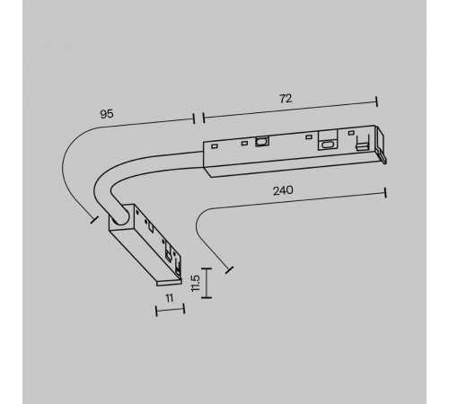 Коннектор питания шарнирный Exility X Maytoni TRA239CS-42B