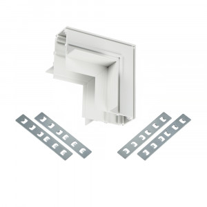 Коннектор угловой для магнитного шинопровода Myfar Accessories for MagLine 23 MT0200-CLW-W