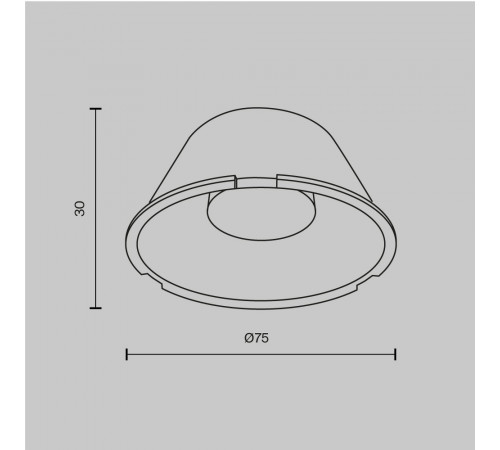 Линза для трекового светильника Maytoni Technical Focus Led LensD75-60