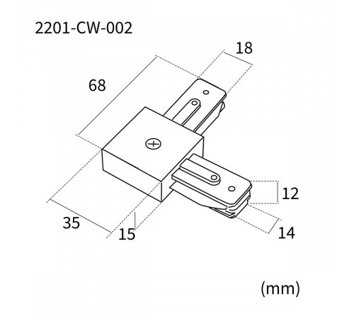 Коннектор для однофазного шинопровода Favourite Practica 2201-CW-002