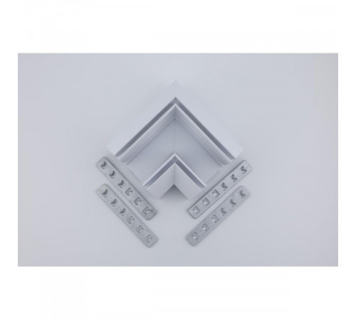 Соединитель магнитного шинопровода угловой плоский для натяжного потолка Aployt Magnetic track 220 APL.0284.10.04