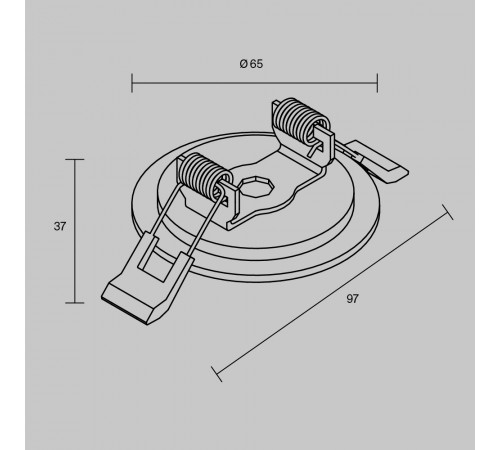Встраиваемая потолочная чаша для подвесных шинопроводов Maytoni TRA233RCB-B