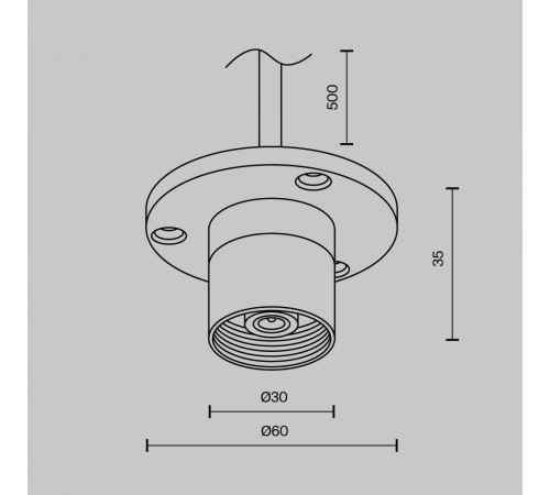 Основание с внутренней резьбой с вводом питания Maytoni Shelf CA023BI-P-B