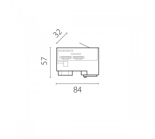 Адаптер для светильника к треку 5030xx-R/5040xx-(F)/(R) Lightstar Quattro 594006-402